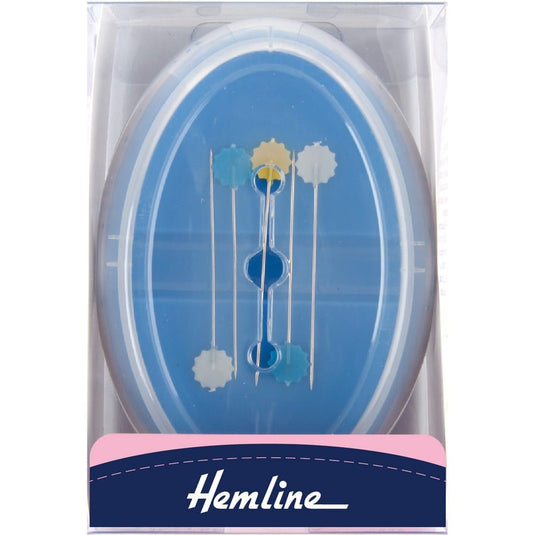 Hemline Deluxe Mangetic Pin Dish WITH Storage and Flower Pins