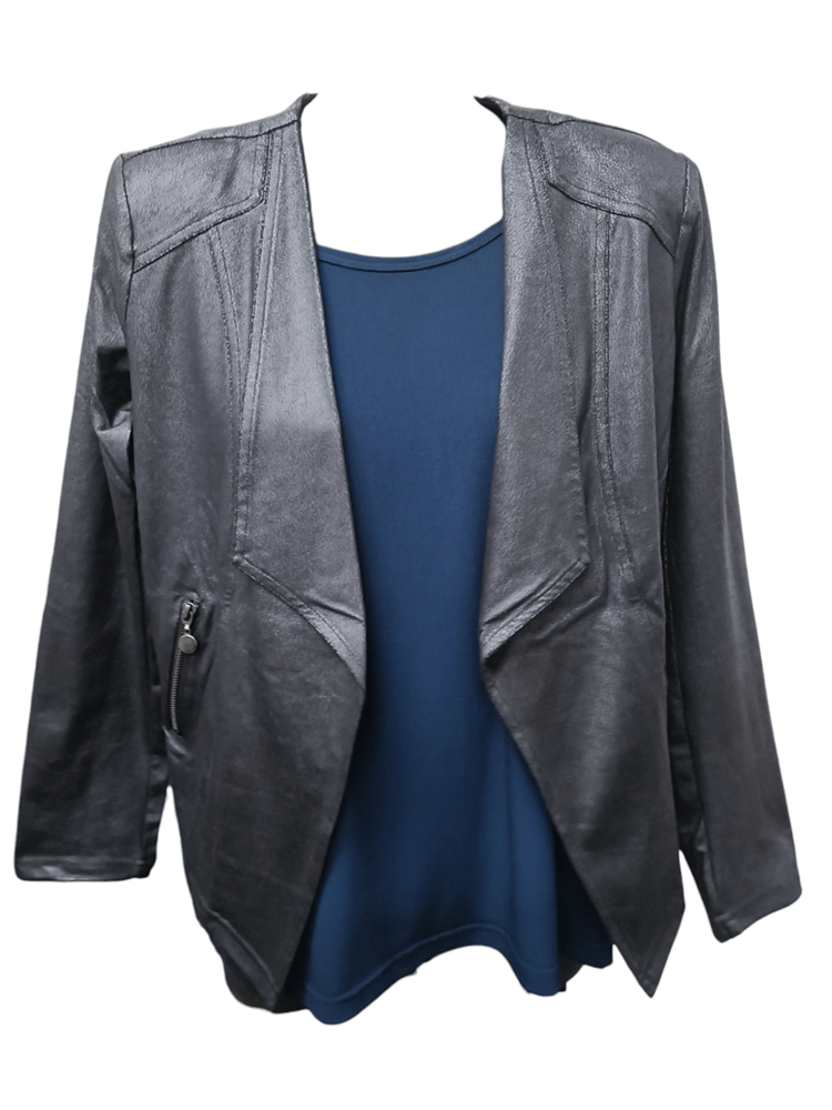 Load image into Gallery viewer, Emily Womens Leather Look E.E Jacket
