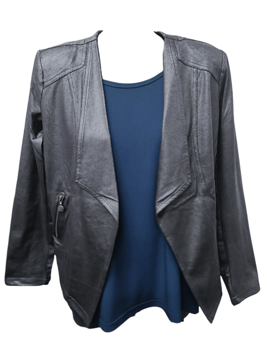 Emily Womens Leather Look E.E Jacket