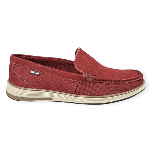 Ferracini Mens Tetley Slip-On Leather Shoe - Ruby