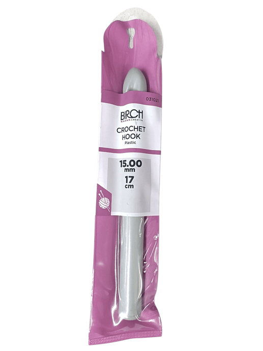 Birch 15mm 17cm Plastic Crochet Hook