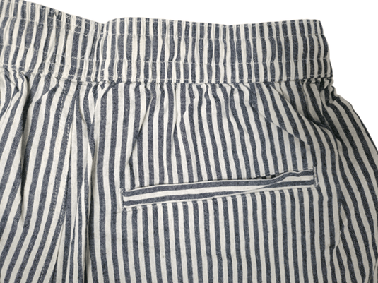 Silent Theory Mens Stripe Linen Shorts