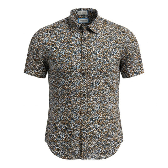 Cambridge Mens Portsea Modern Fit Short Sleeve Shirt - Blue