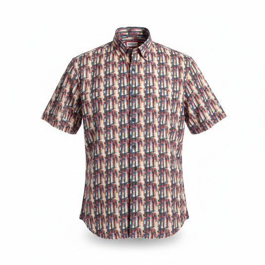 Cambridge Mens Portsea Modern Fit Short Sleeve Shirt - Multi