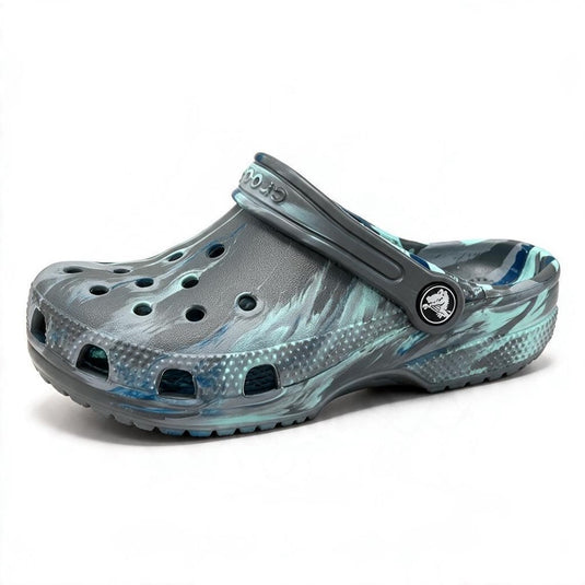 Crocs Toddlers Classic Marbled Clog - Carbon/Blue