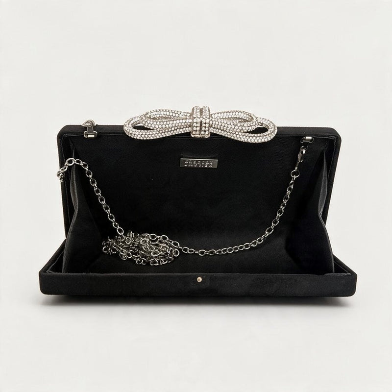 Load image into Gallery viewer, Gregory Ladner Womens Wallace Velvet Stone Bow Bag
