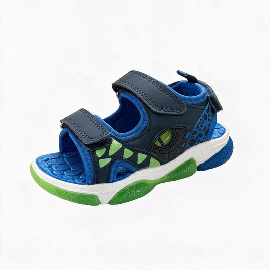 Koala Lights Boys Spike Light Up Sandals - Navy Lime
