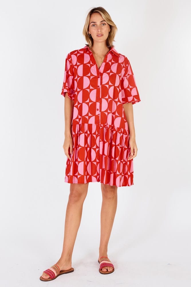 Load image into Gallery viewer, Ibisa Womens Ottowa Button Dress
