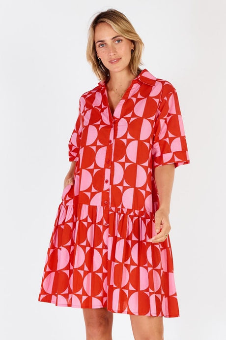 Ibisa Womens Ottowa Button Dress