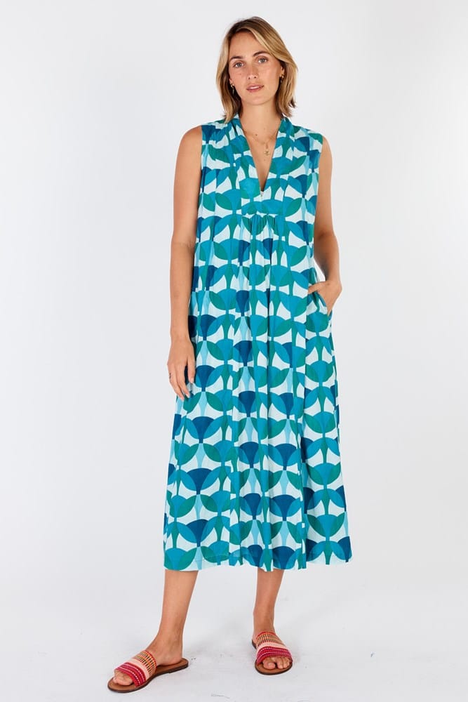 Load image into Gallery viewer, Ibisa Womens Phoenix Maxi Lagoon
