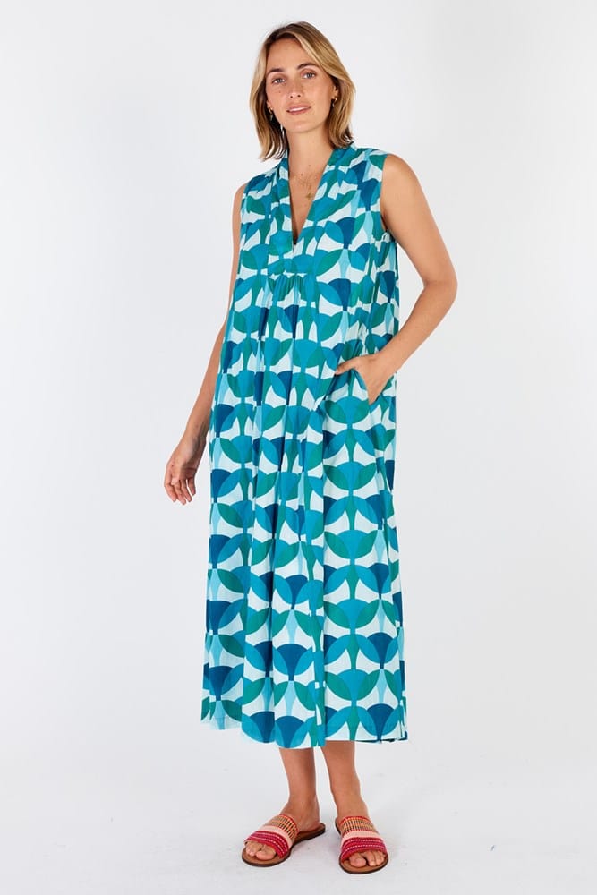 Load image into Gallery viewer, Ibisa Womens Phoenix Maxi Lagoon
