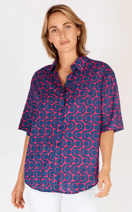 Load image into Gallery viewer, Ibisa Womens Quebec Shirt - Magenta
