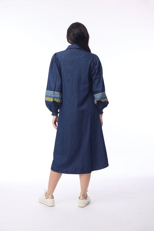 Orientique Womens Isfahan Dress Denim