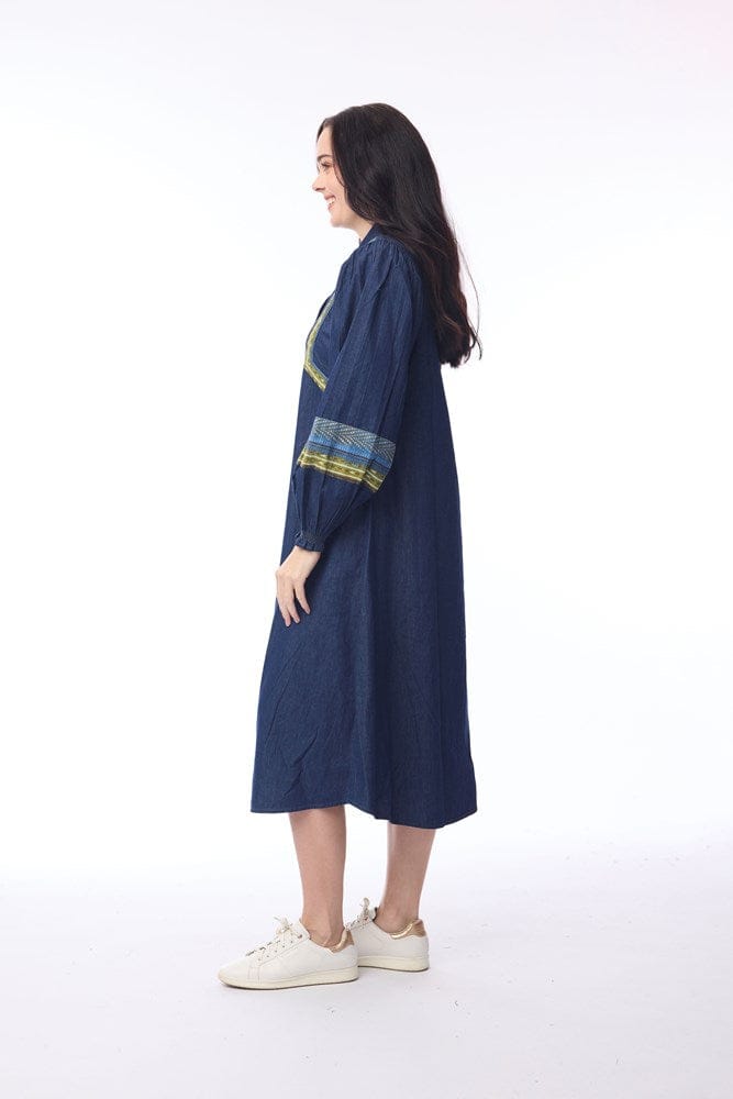 Load image into Gallery viewer, Orientique Womens Isfahan Dress Denim
