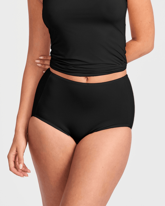 Jockey Womens No Ride Up Full Brief - Black