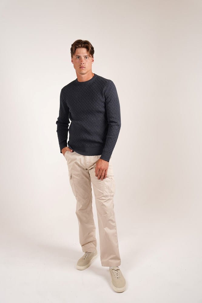 Load image into Gallery viewer, James Harper Mens Fine Cable Knit
