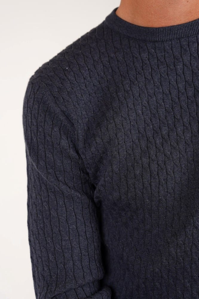 Load image into Gallery viewer, James Harper Mens Fine Cable Knit
