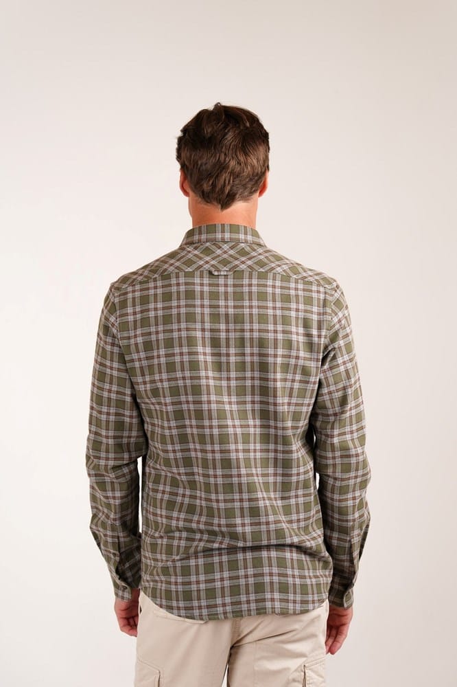 Load image into Gallery viewer, James Harper Mens Long Sleeve Check Shirt - Forest
