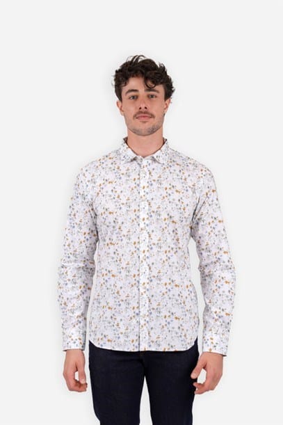 James Harper Mens Sage Long Sleeve Shirt