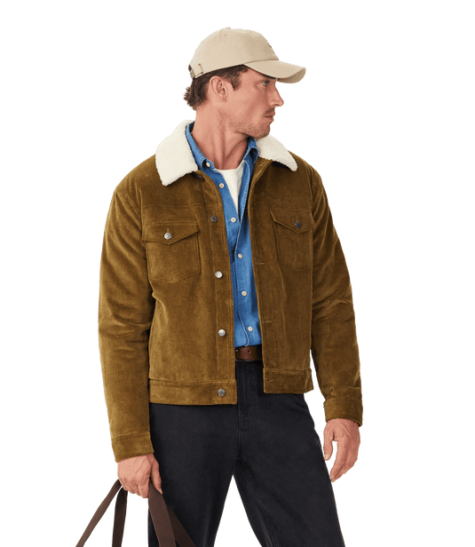 R.M. Williams Mens Dawson Cord Trucker Jacket