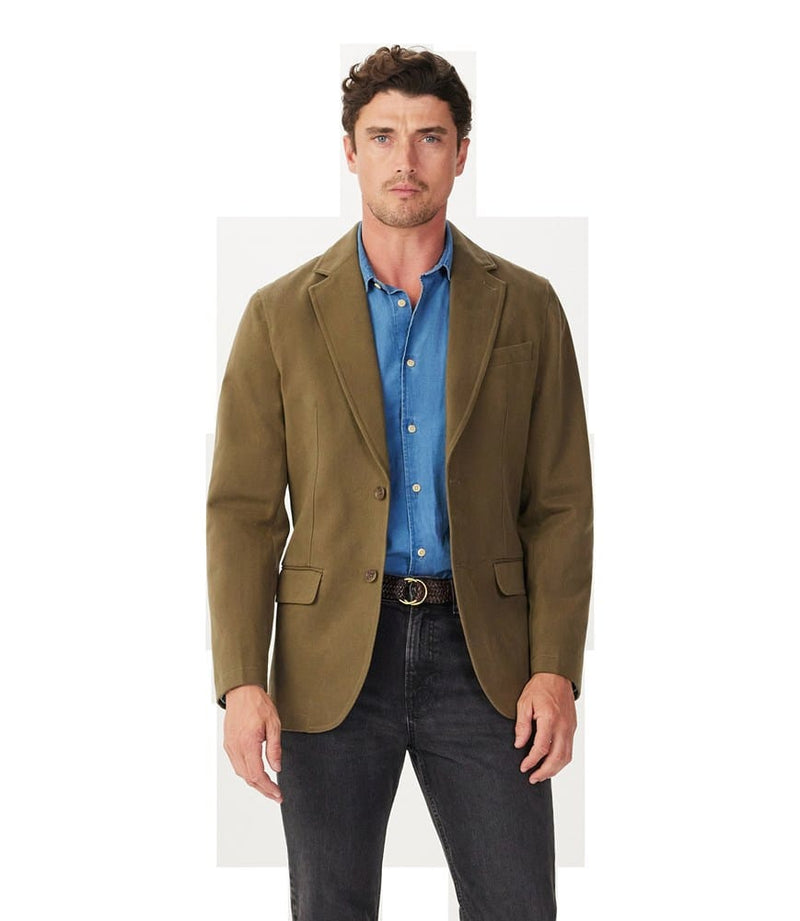 Load image into Gallery viewer, R.M. Williams Stratford Cotton Twill Blazer - Sepia Tint
