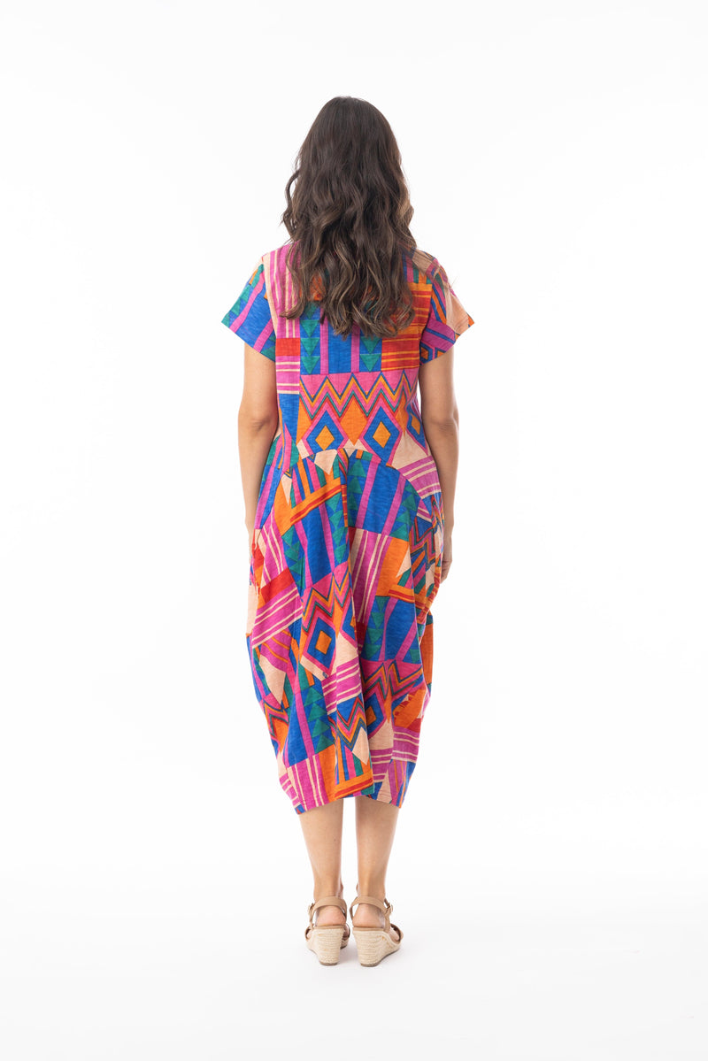 Load image into Gallery viewer, Orientique Womens Jacuma Dress Bubble Short Sleeve
