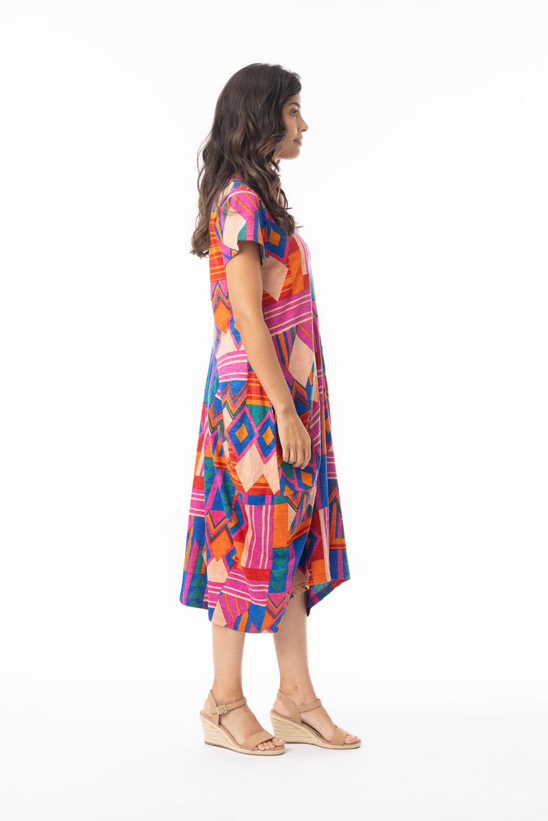 Load image into Gallery viewer, Orientique Womens Jacuma Dress Bubble Short Sleeve

