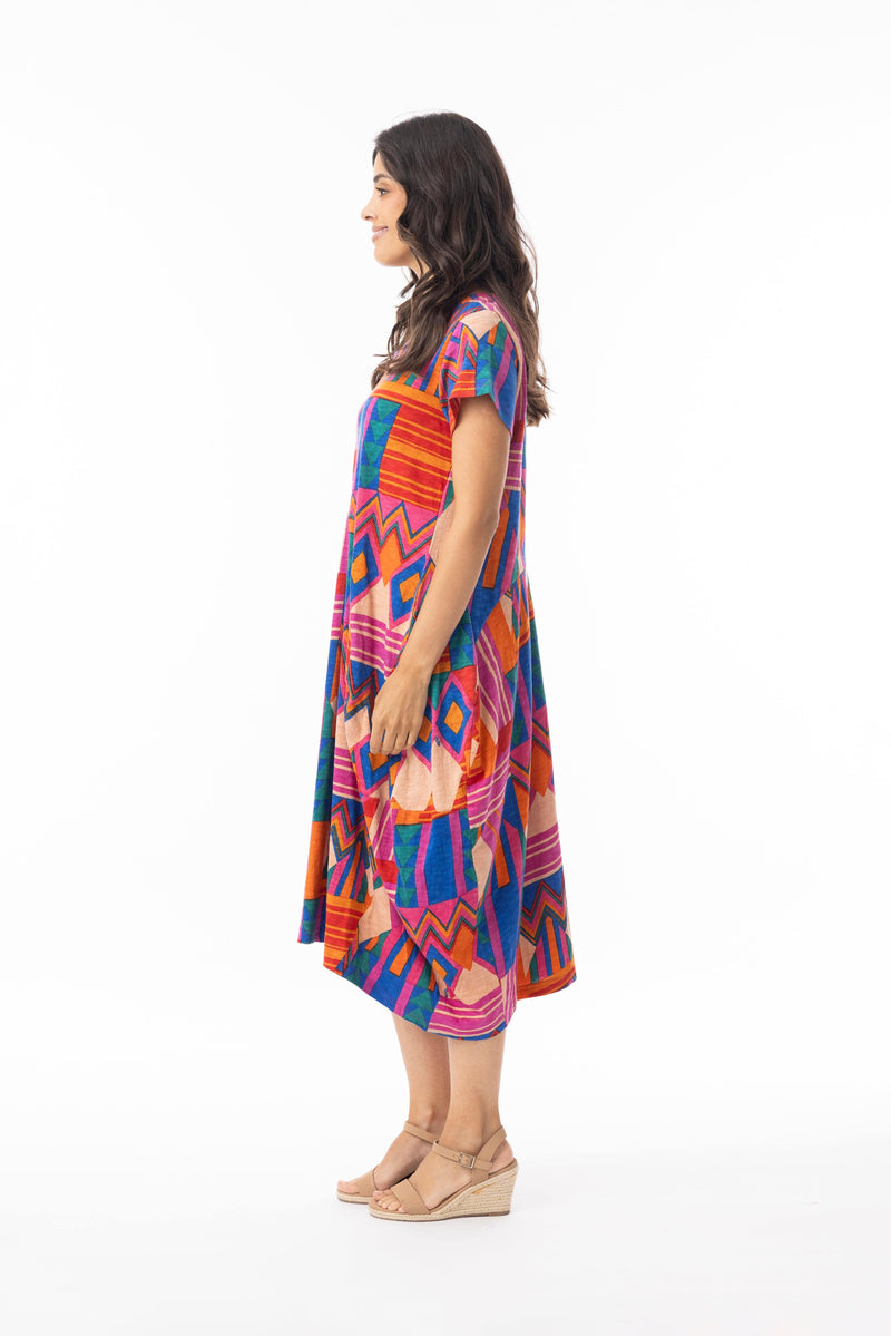 Load image into Gallery viewer, Orientique Womens Jacuma Dress Bubble Short Sleeve
