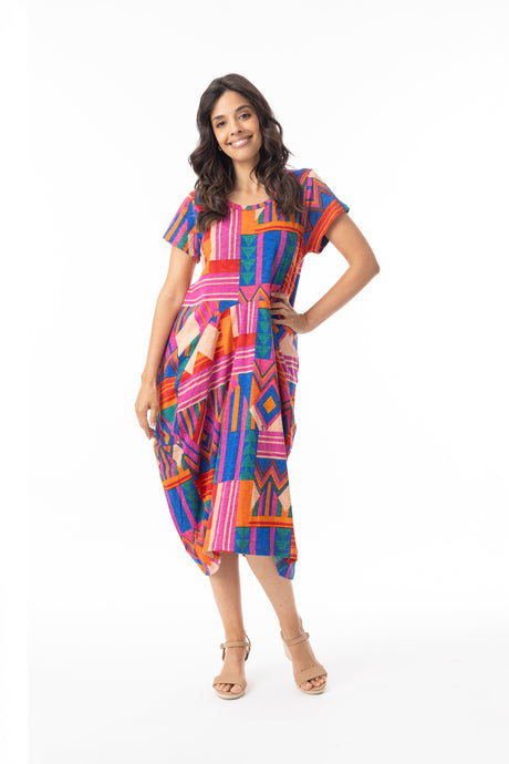 Orientique Womens Jacuma Dress Bubble Short Sleeve