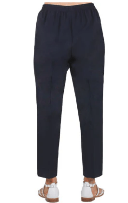 Jillian Womens Classic Regular Leg Pull On Pant - Navy