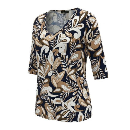 Formation Womens Knit Top - Navy Floral