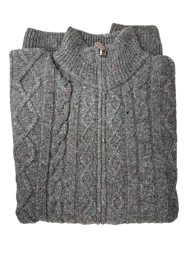 Load image into Gallery viewer, Ansett Mens Pure New Wool Full Zip Jumper
