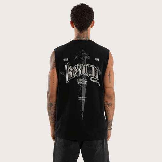 KSCY Mens Shatter Relaxed Fit Muscle Tee