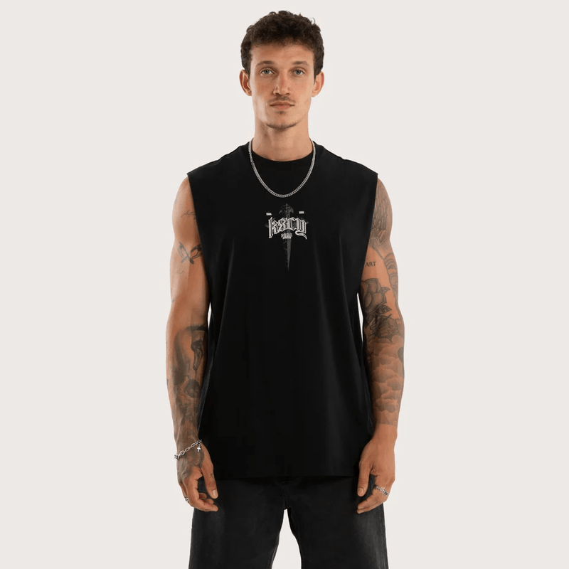 Load image into Gallery viewer, KSCY Mens Shatter Relaxed Fit Muscle Tee
