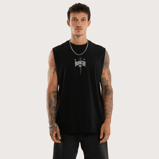 KSCY Mens Shatter Relaxed Fit Muscle Tee
