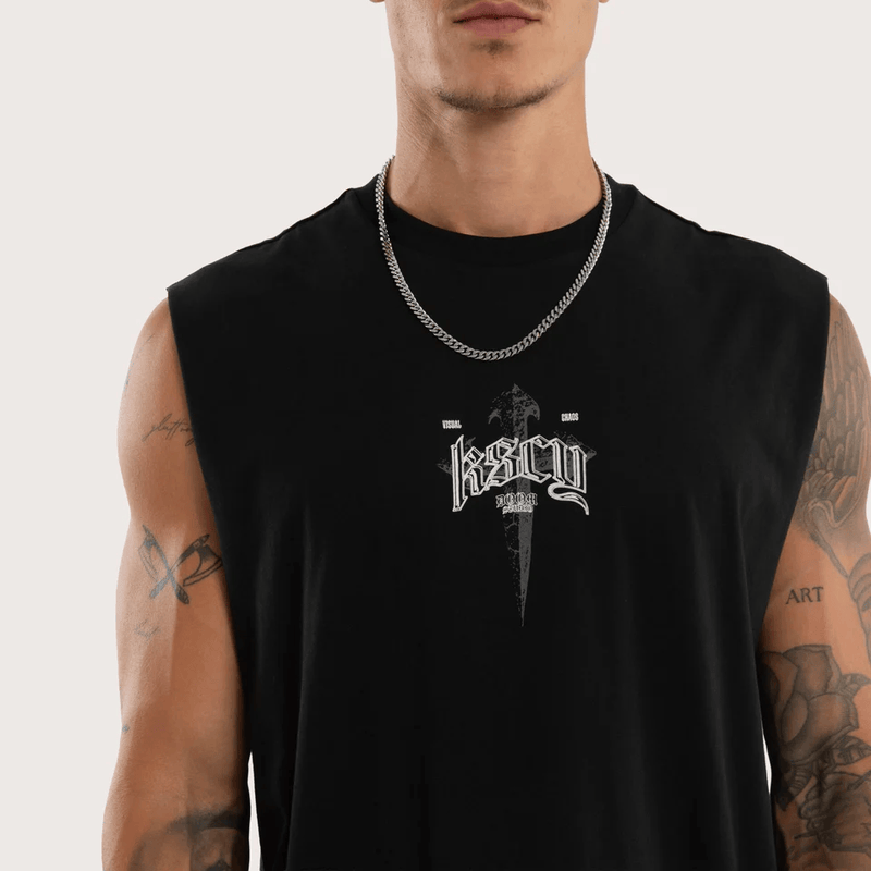 Load image into Gallery viewer, KSCY Mens Shatter Relaxed Fit Muscle Tee
