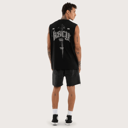 KSCY Mens Shatter Relaxed Fit Muscle Tee