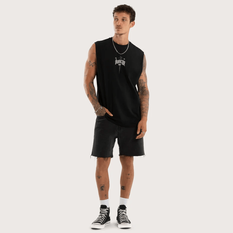 Load image into Gallery viewer, KSCY Mens Shatter Relaxed Fit Muscle Tee
