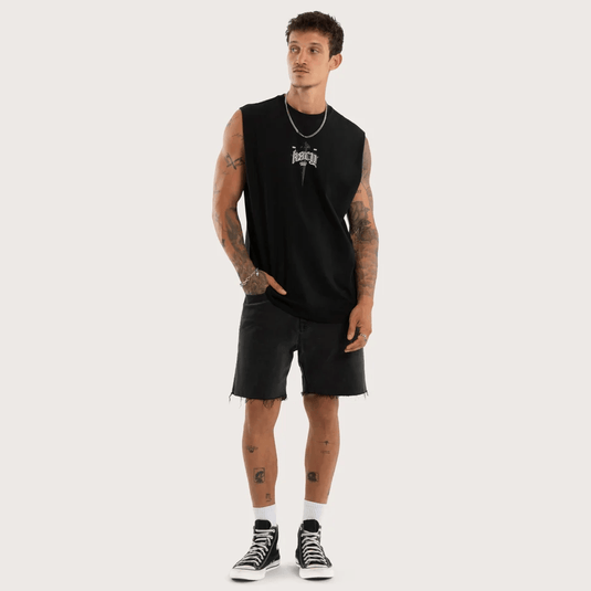 KSCY Mens Shatter Relaxed Fit Muscle Tee