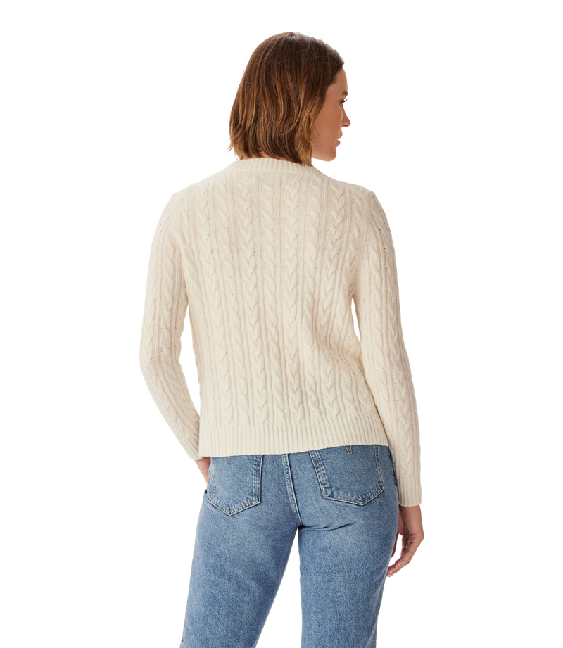 Load image into Gallery viewer, R. M. Willliams Womens Seaforth Long Sleeve Cable Knit - Cream
