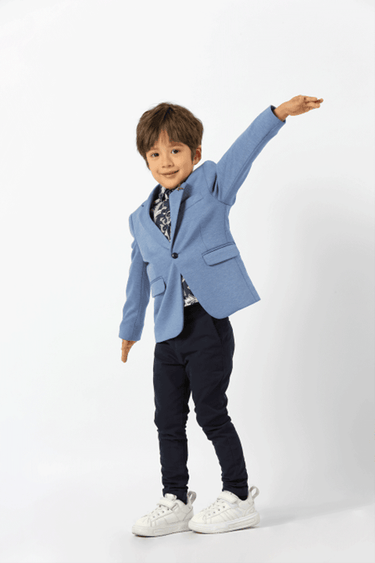 Isaac Stretch Jersey Slim Boys Sports Jacket - Black main image 0