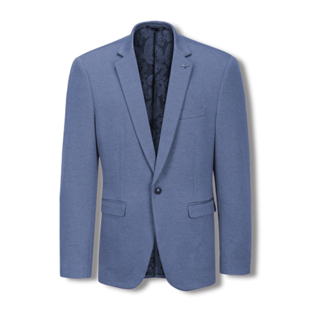 Scuzzatti Isaac Stretch Jersey Slim Boys Sports Jacket - Blue