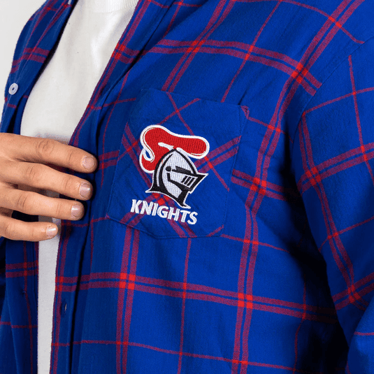 NRL Mens 'Mustang' Flannel Shirts - Knights
