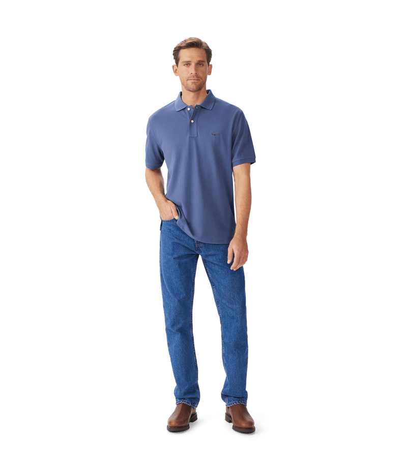 Load image into Gallery viewer, R.M. Williams Mens Rod Polo - Blue
