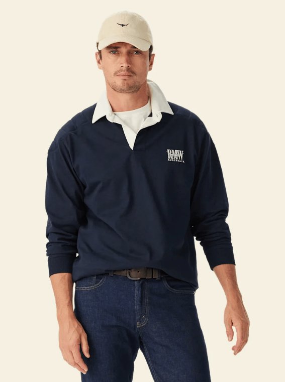 Load image into Gallery viewer, RM Williams Mens Classic RMW Jersey - Navy

