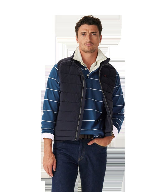 R.M. Williams Mens Albany Stripe Rugby - Vintage Blue