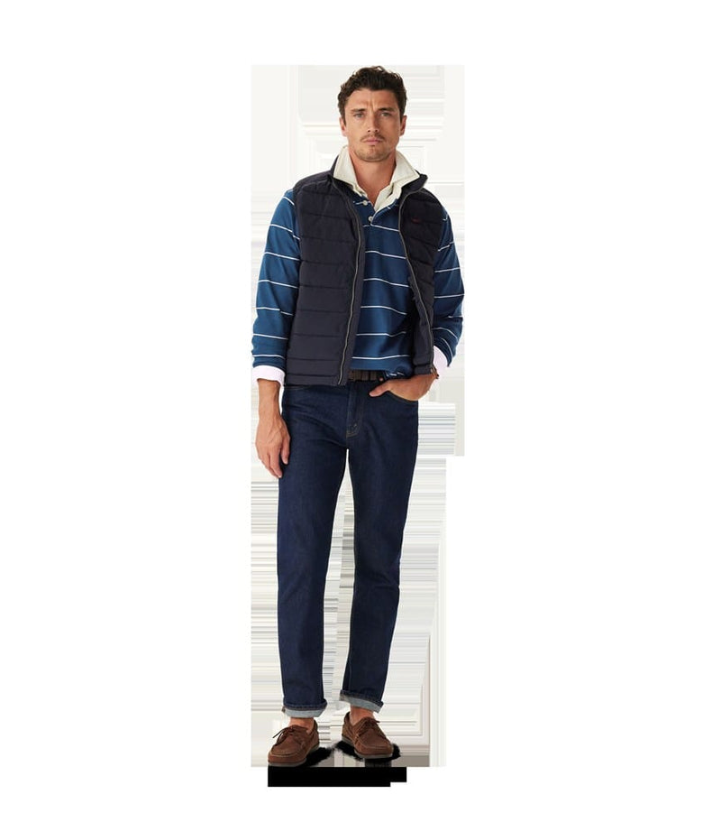 Load image into Gallery viewer, R.M. Williams Mens Albany Stripe Rugby - Vintage Blue
