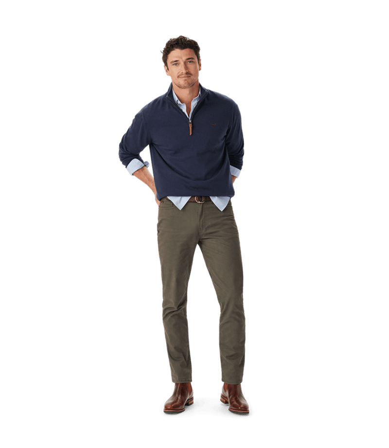 Load image into Gallery viewer, R.M. Williams Mens Ernest Merino 1/4 Zip Knit

