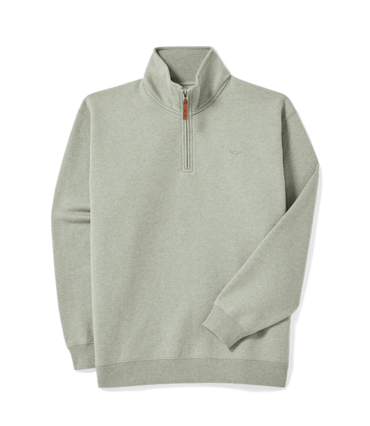 R.M. Williams Mens Mulyungarie Quarter Zip Sweatshirt - Green Marle