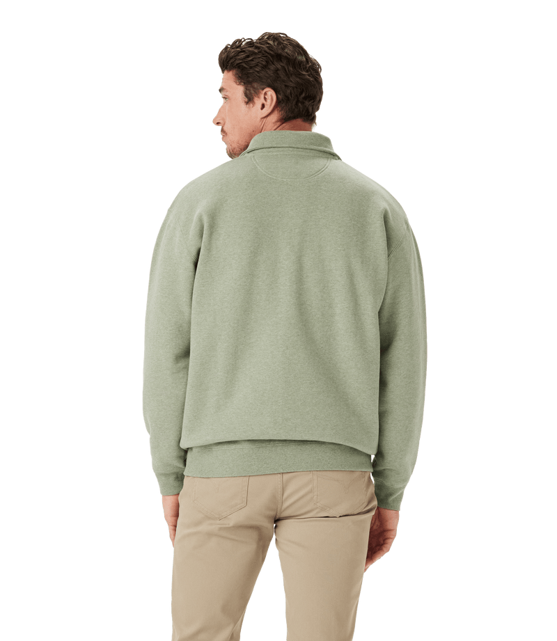 Load image into Gallery viewer, R.M. Williams Mens Mulyungarie Quarter Zip Sweatshirt - Green Marle
